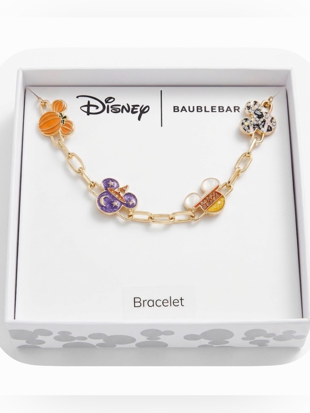 NWT ⚜️🧡⚜️ BAUBLEBAR x DISNEY Mickey Mouse Heads Multi Charms Bracelet